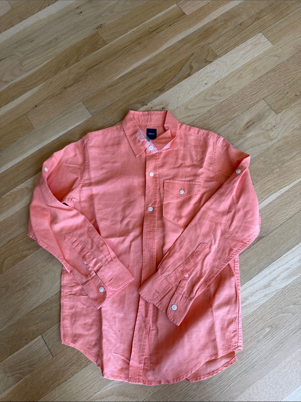 Linen GAP boys Coral Button-Down Shirt